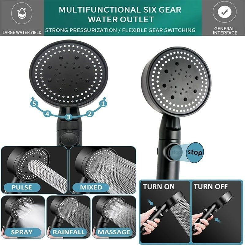 High-Pressure Water-Saving Shower Head