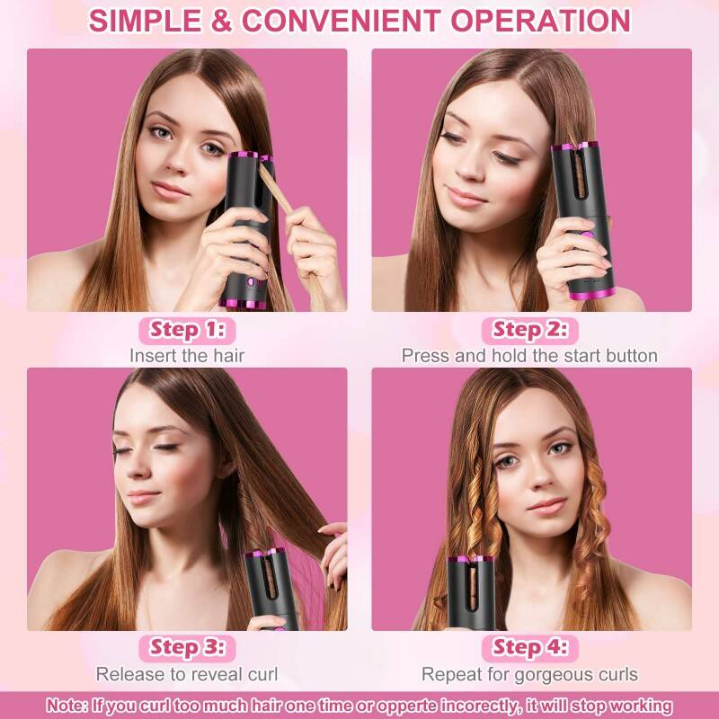 Cordless Auto Hair Curler - USB Rechargeable