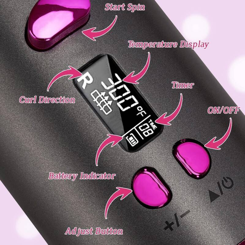 Cordless Auto Hair Curler - USB Rechargeable