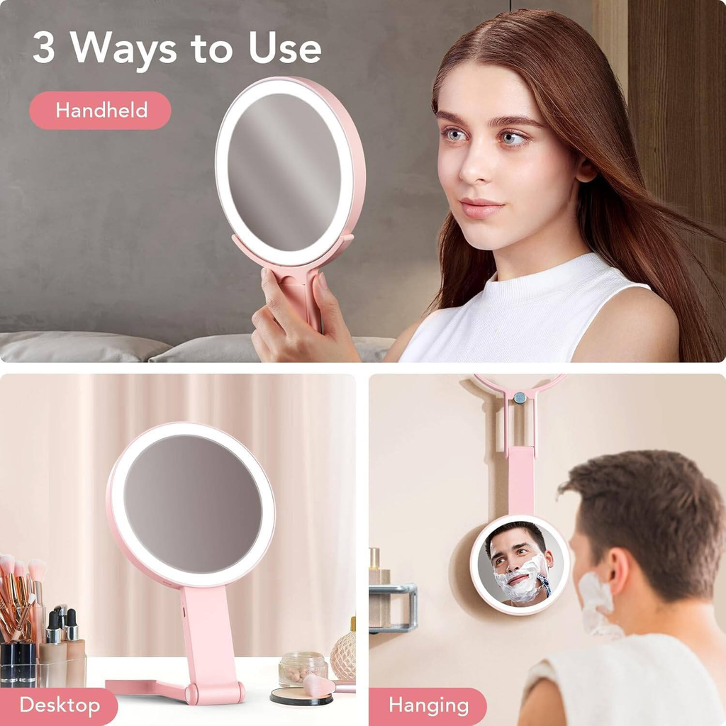 Lighted 10X Magnifying Makeup Mirror