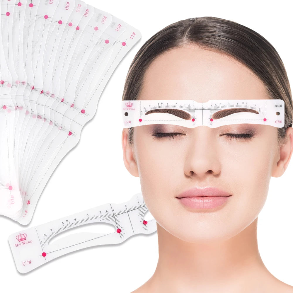 20-Style Reusable Eyebrow Stencil Kit