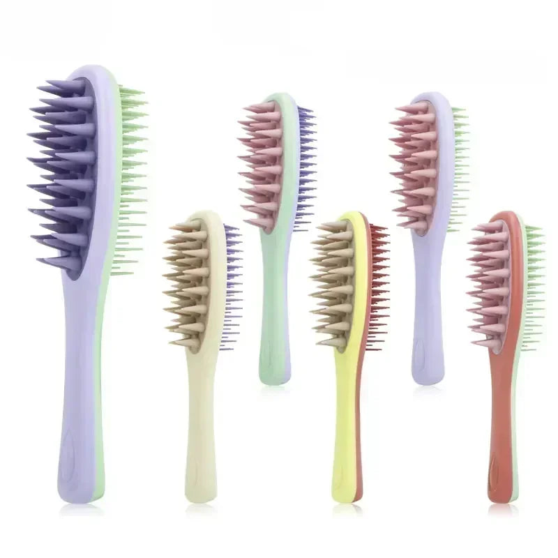 Twin Sided Silicone Scalp Massage Brush
