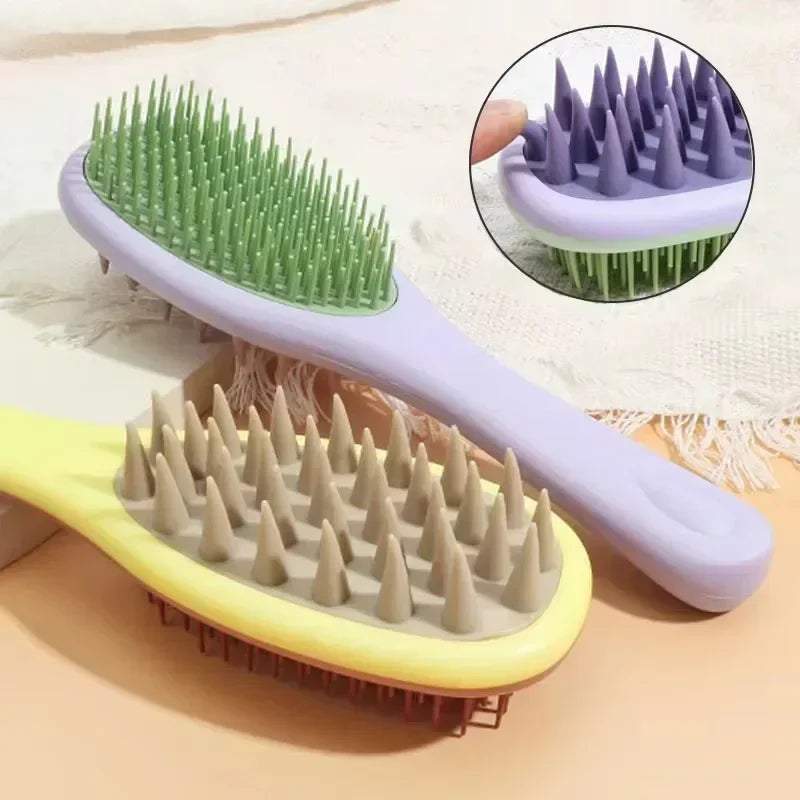 Twin Sided Silicone Scalp Massage Brush