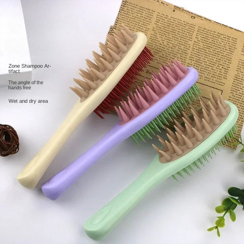 Twin Sided Silicone Scalp Massage Brush
