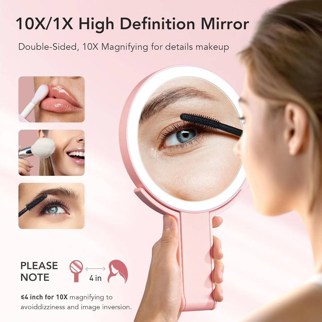 Lighted 10X Magnifying Makeup Mirror