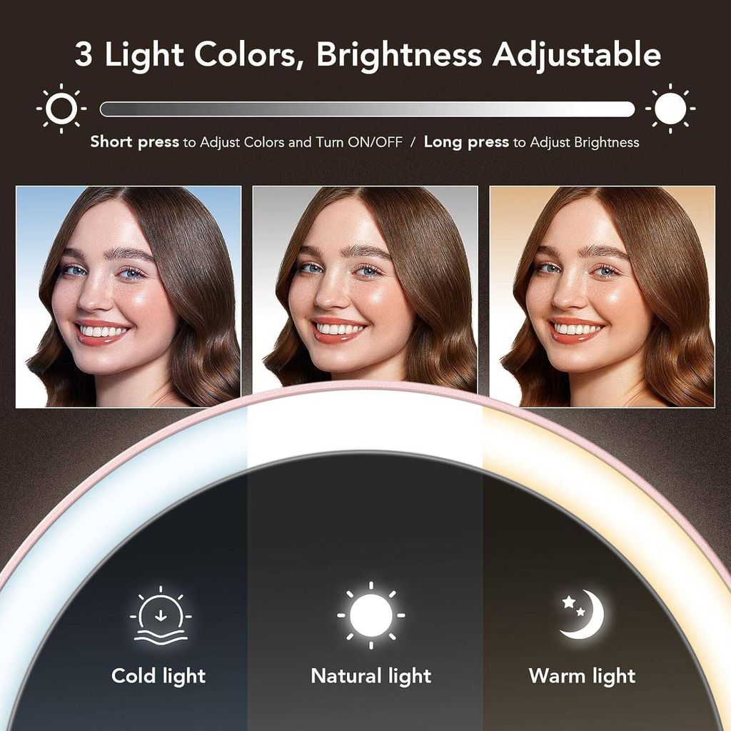Lighted 10X Magnifying Makeup Mirror