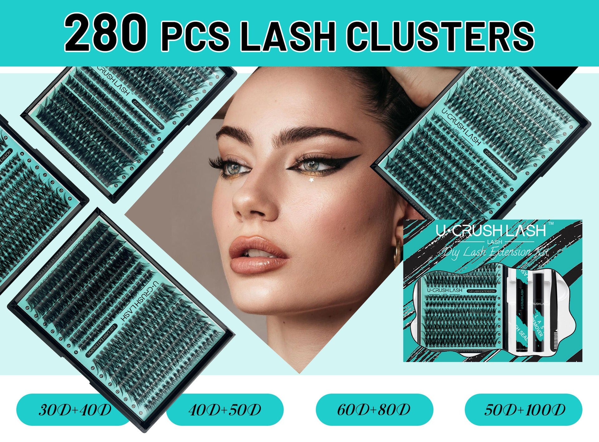 Stick-On Cluster Lashes - Reusable Pack