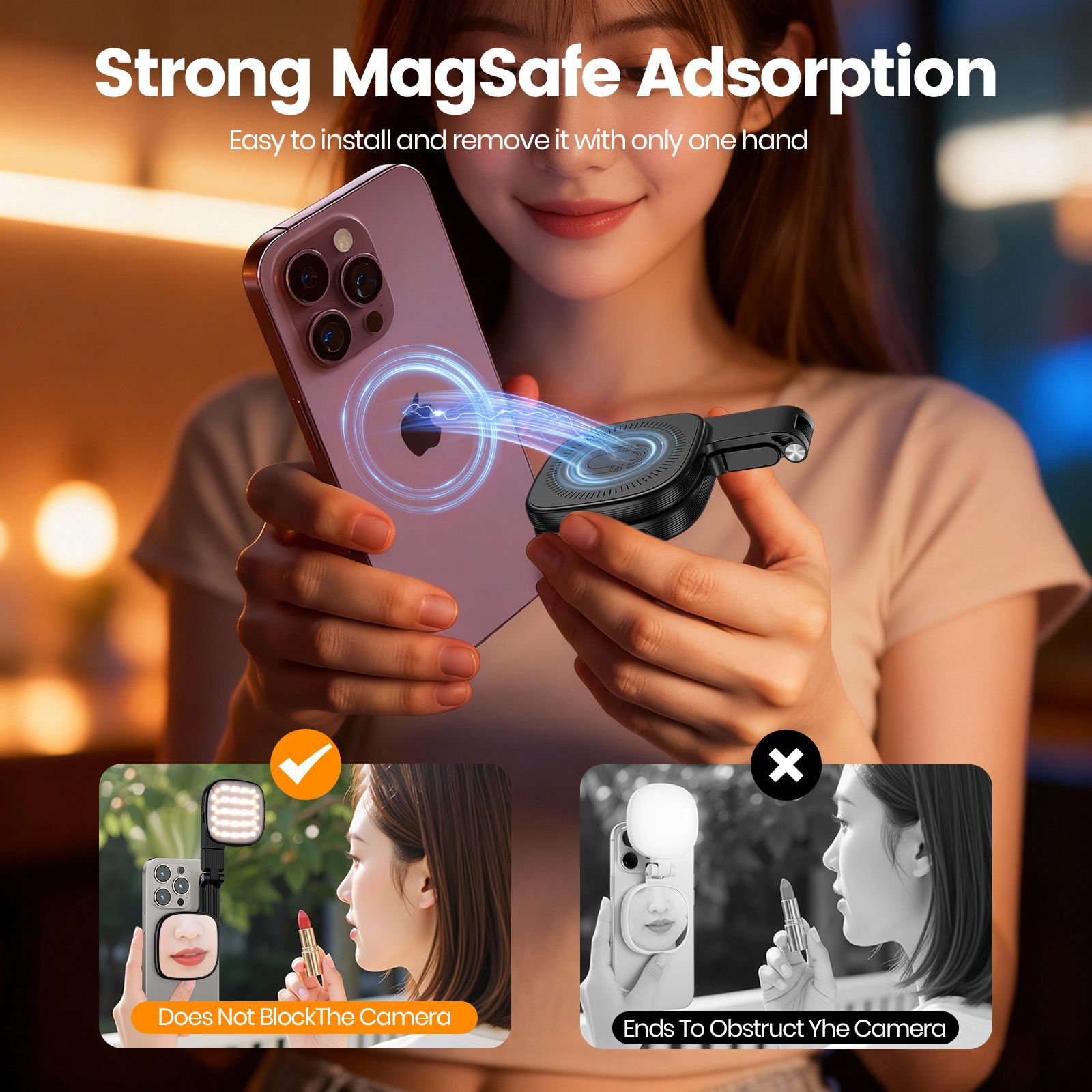 Magnetic Phone Fill Light for Creators