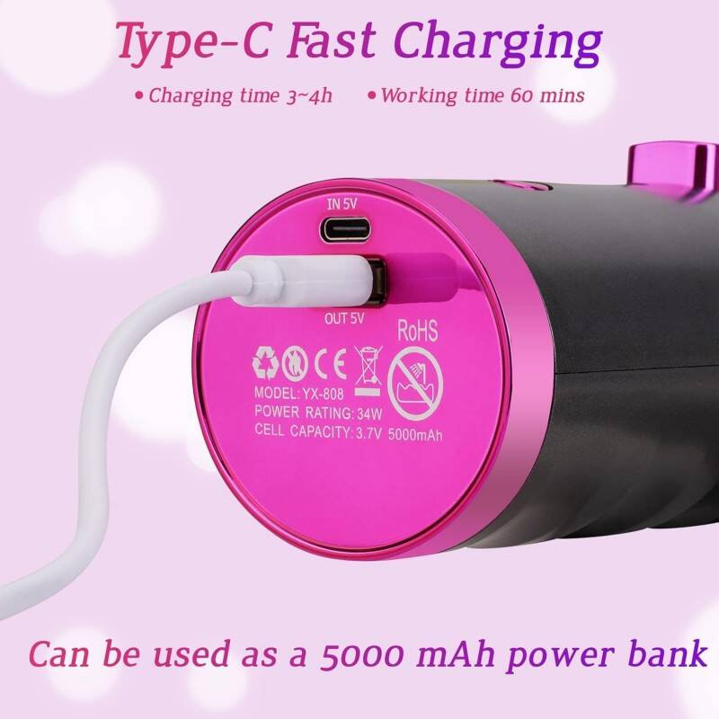 Cordless Auto Hair Curler - USB Rechargeable
